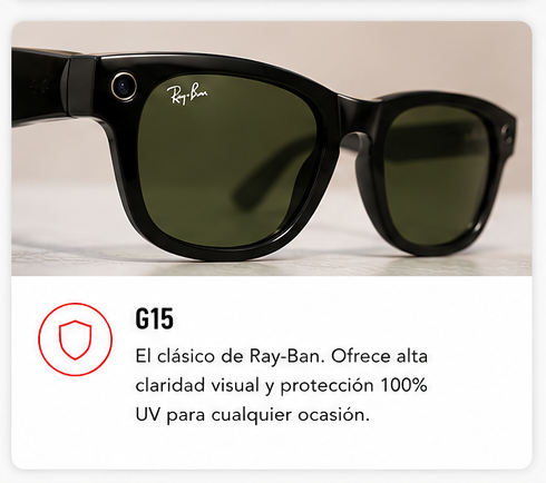 Lentes G15 Ray-Ban Meta